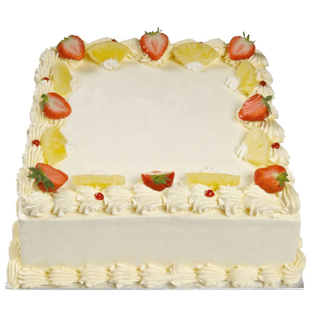 Online Square Photo Cake 1 Kg Pineapple Cake Gift Delivery in UAE - FNP